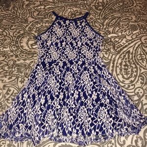 Blue & White Lace Dress